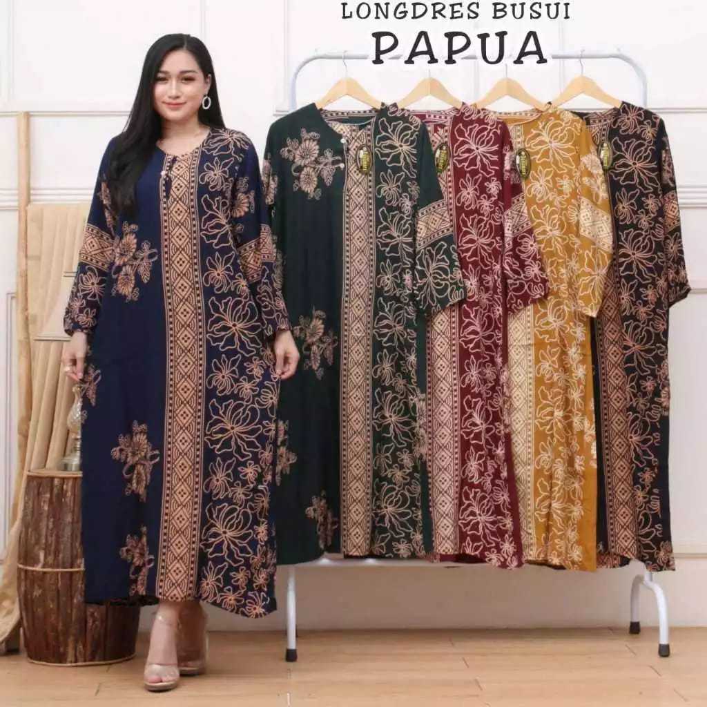 Pregnant Women With Papuan MOTIF Sogan LD 110 BATIK Negligee LONG