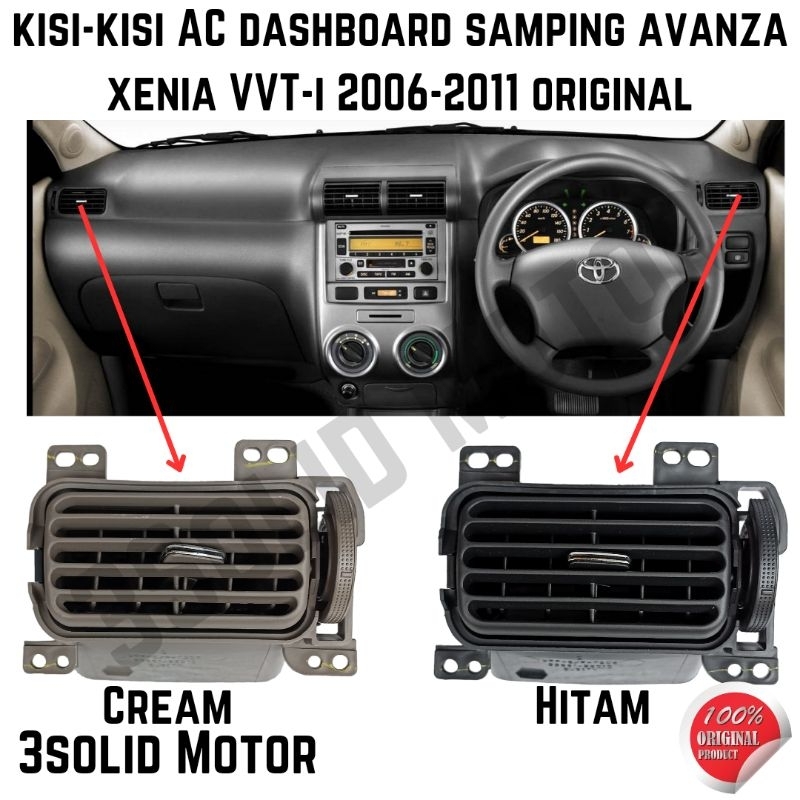 Avanza XENIA VVTI 2006 2011 Side DASHBOARD AC Grille ORIGINAL Shopee