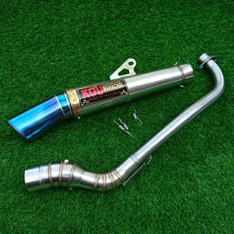 2 Kou Mahachai Conical Open Specs Exhaust Pipe Xrm Fury Wave RS