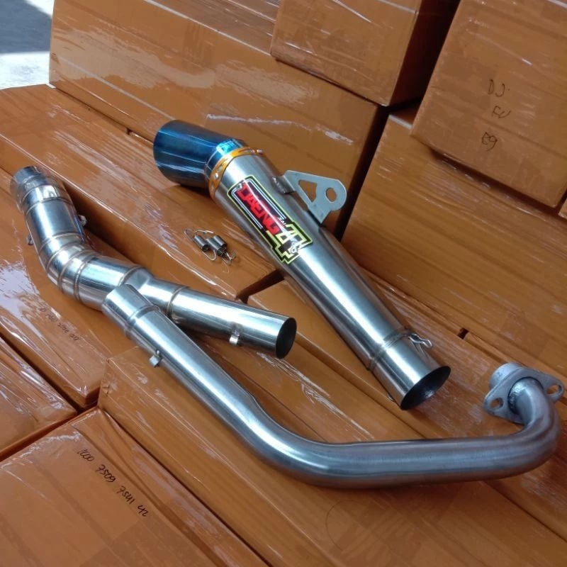 Daeng Sai Conical Open Specs Exhaust Pipe For Raider Crab Raider