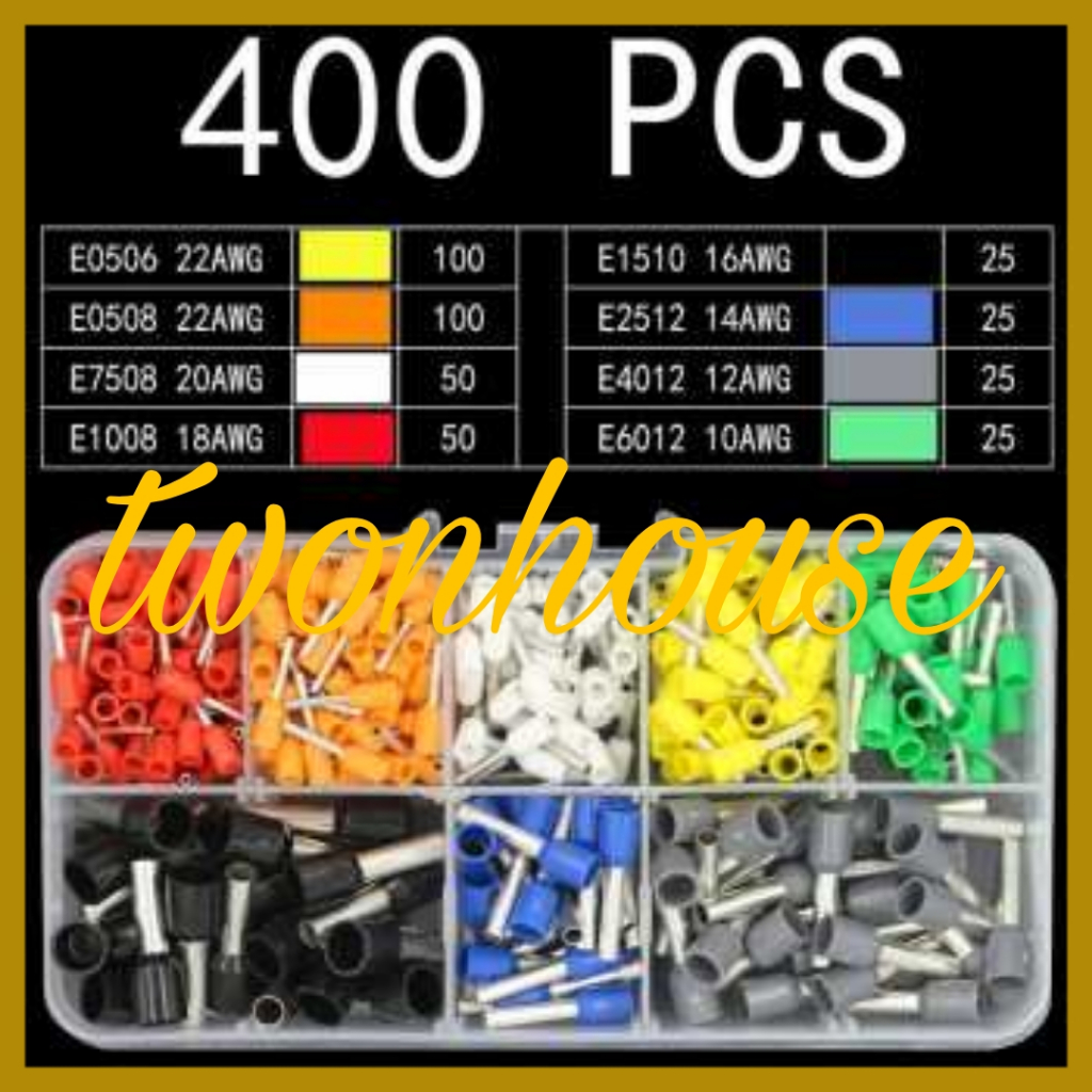 Skun Ferrules Insulated Terminal Block Connector Pcs Tubular Crimp