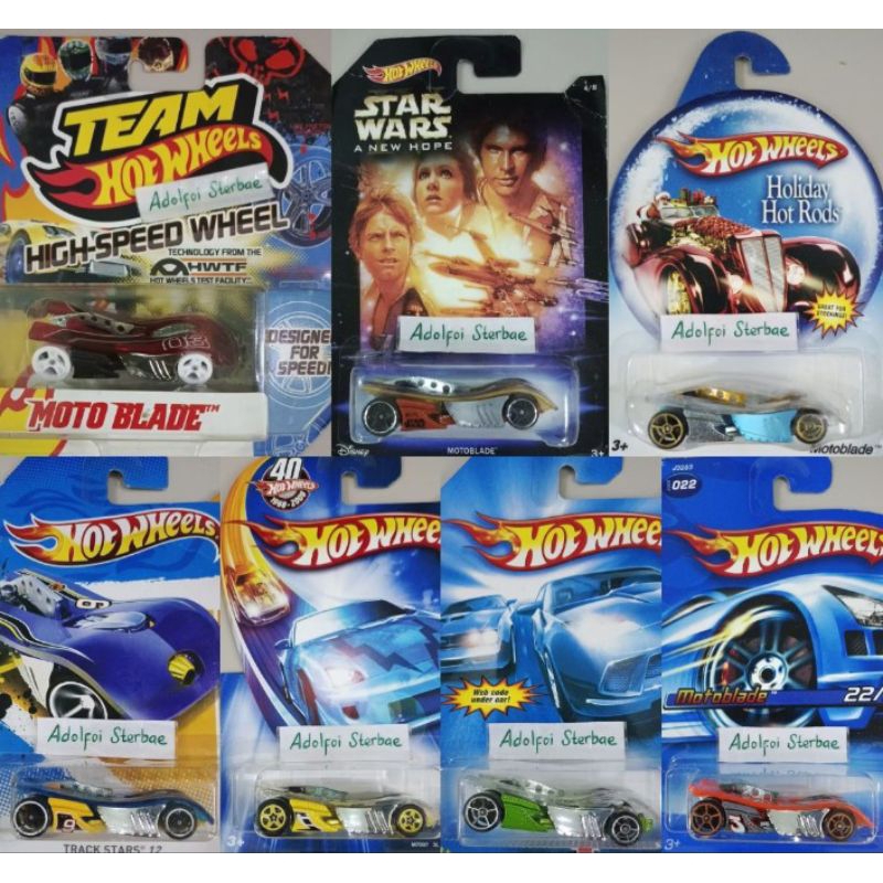 PUTIH Hotwheels Hot Wheels Motoblade Moto Blade Holiday Edition Hot Rods Great For Stocking Star