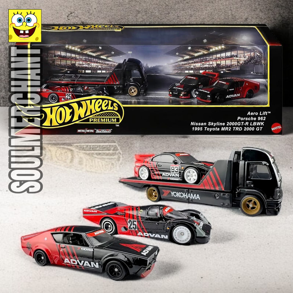 Hot Wheels Premium Diorama Advan Nissan Skyline LBWK Porsche 962 Toyota