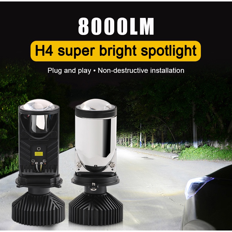 Ready Stock 2PCS 72W High Power Super Bright H4 LED Headlight