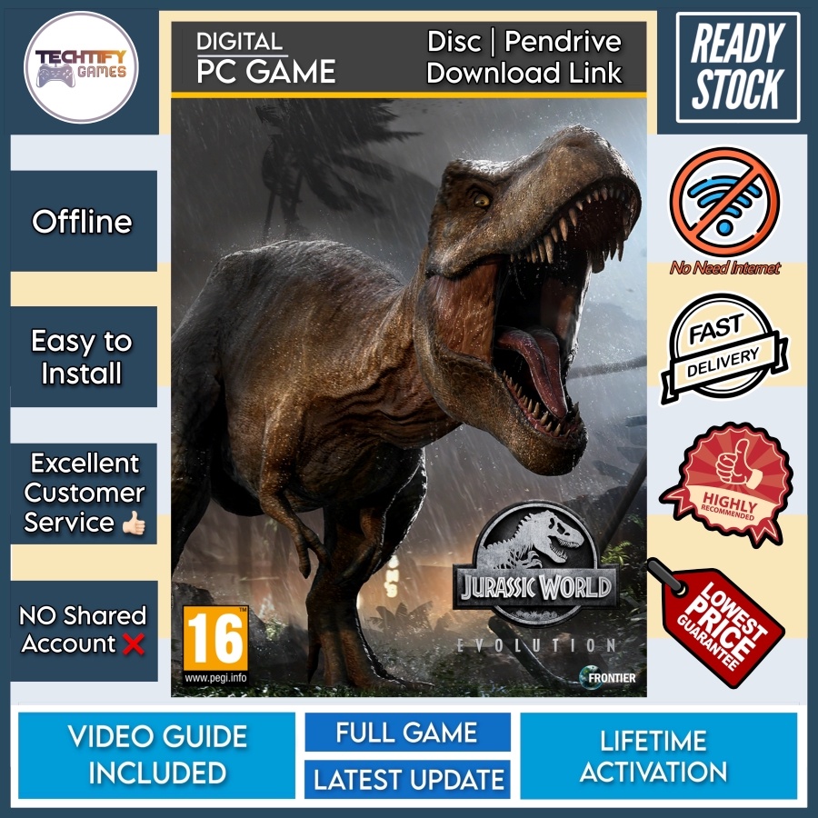 PC Game Jurassic World Evolution Premium Edition V1 12 All DLCs