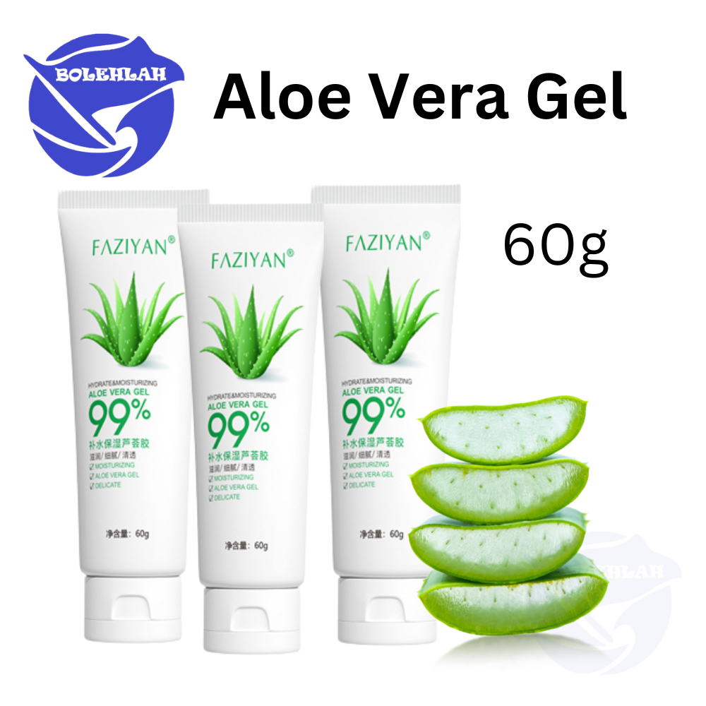 Bolehlah Faziyan Aloe Vera Gel 99 Soothing Moisture Gel 60g Pure