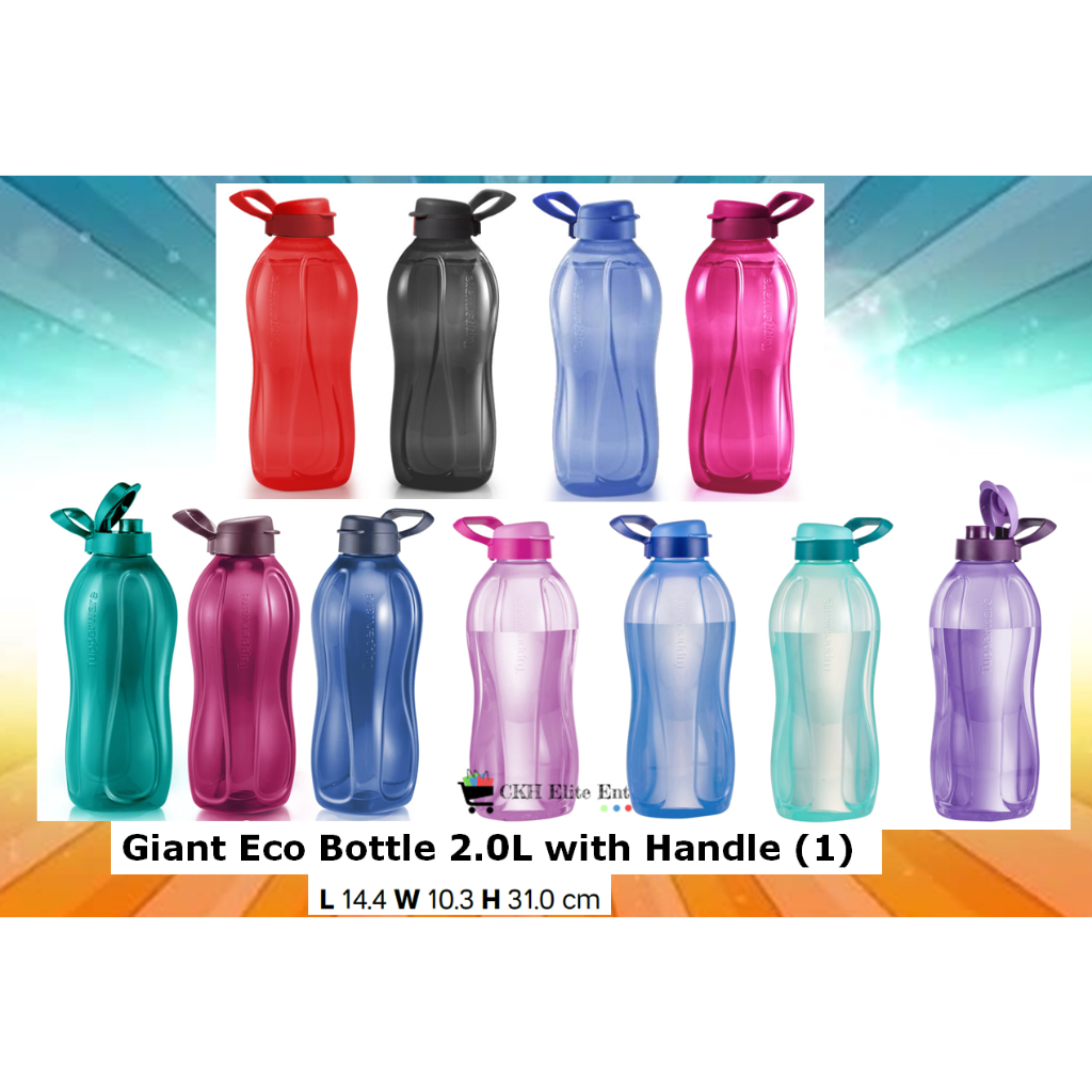 Tupperware New GIANT ECO Bottle 2L With Handle Strap 1 Pieces