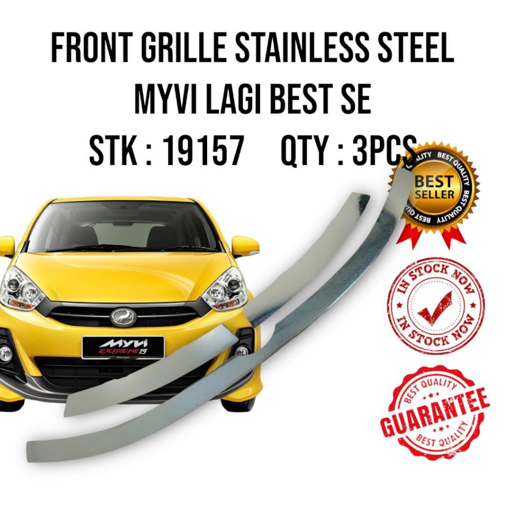 Front Grille Stainless Steel Perodua Myvi Lagi Best Se Pcs Shopee