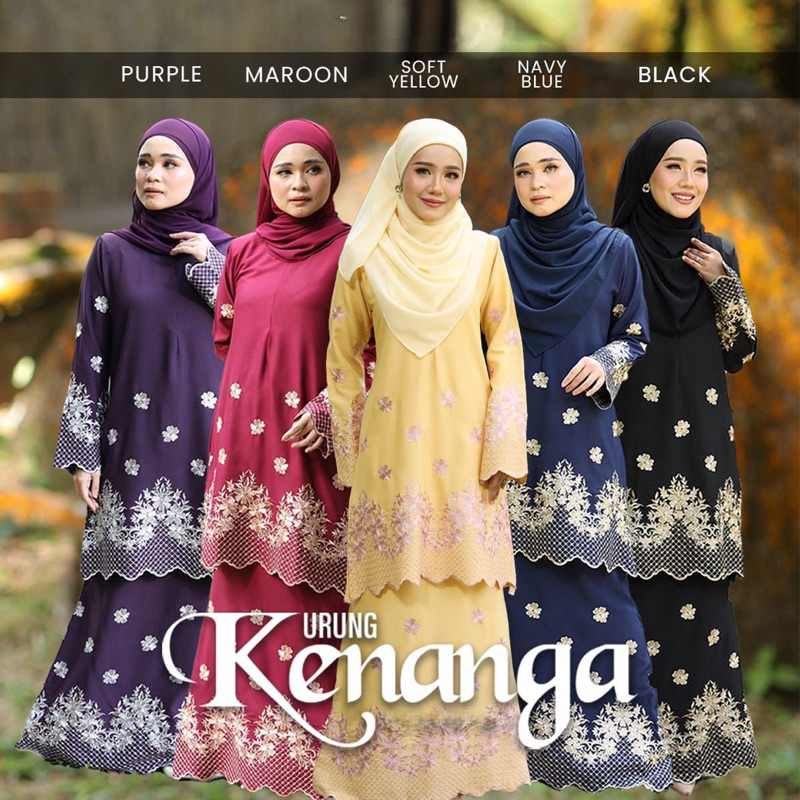 New Arrival Raya Baju Kurung Sulam Kurung Sulam Kenanga Moden Lace