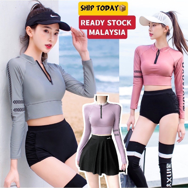Swimsuit Swimwear Bikini Beach Wear Baju Baju RENANG Panjang Longsleeve