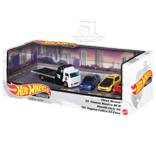 Hot Wheels Premium JDM Garage Diorama Boxset Honda Civic EG Nissan