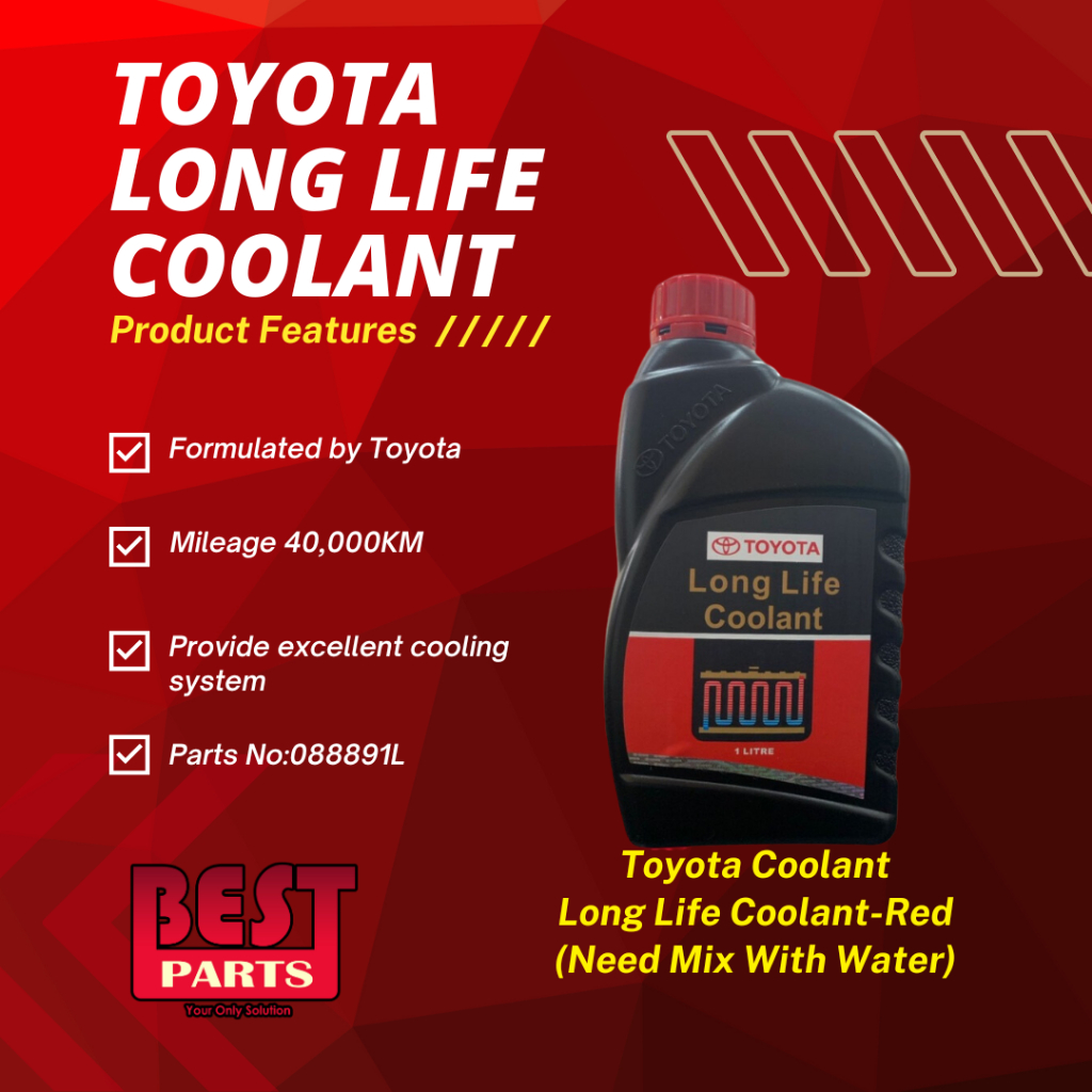 Toyota Long Life Radiator Coolant 1 Litre 088891L Shopee Singapore