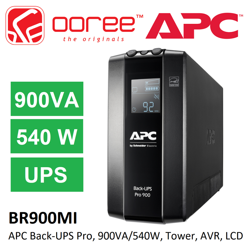 APC BR900MI BACK UPS PRO 900VA 540W TOWER 230V 6X IEC C13 OUTLETS