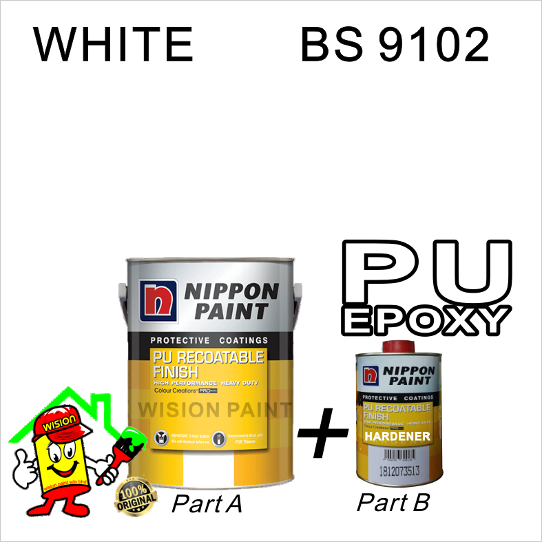 Nippon Paint PU Recoatable Finish Gloss Cat Epoxy 1L 1 Liter Shopee