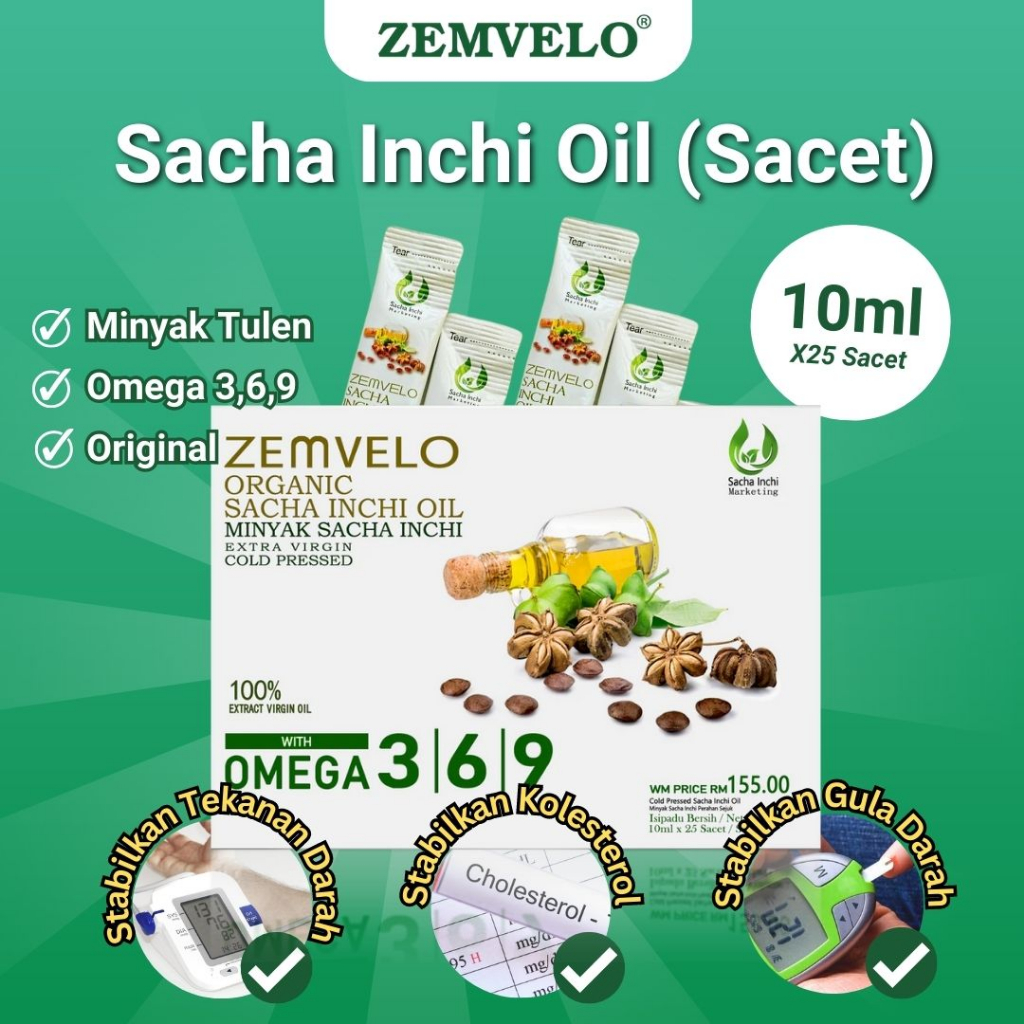 Zemvelo Sacha Inchi Oil Ml Sachet Box Sachet Shopee Singapore