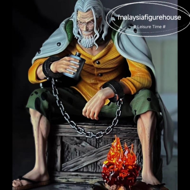 One Piece Bt Silvers Rayleigh Sitting Luffy Master Copy Resin Figure