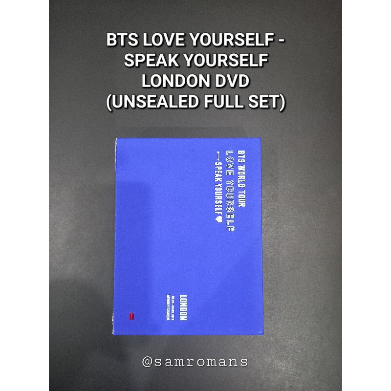 OFFICIAL BTS LOVE YOURSELF SPEAK YOURSELF LONDON DVD UNSEALED FULL