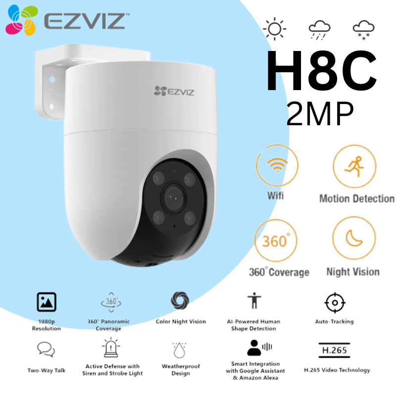 Hikvision Ezviz Wifi Cctv H C Ip Camera Mp Ai Human Detection Auto