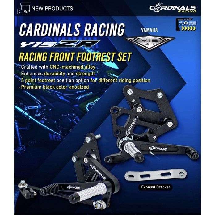 Cardinals Racing Footrest Yamaha Y15 V1 V2 Y16 R15 V3 V4 R15M R25