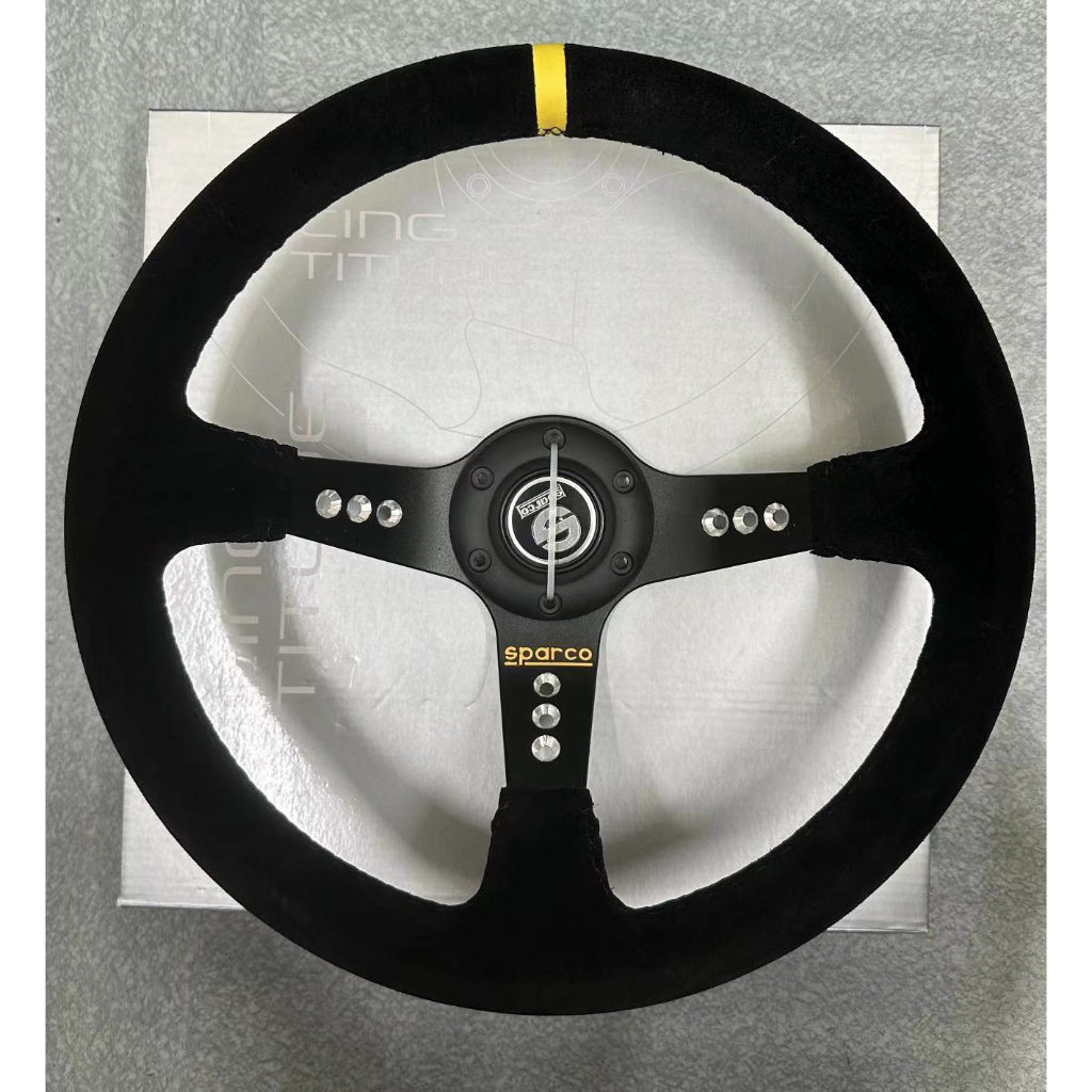 MOMO RALLIART STEERING Deep Dish GRED A Leather Racing Steering Wheel