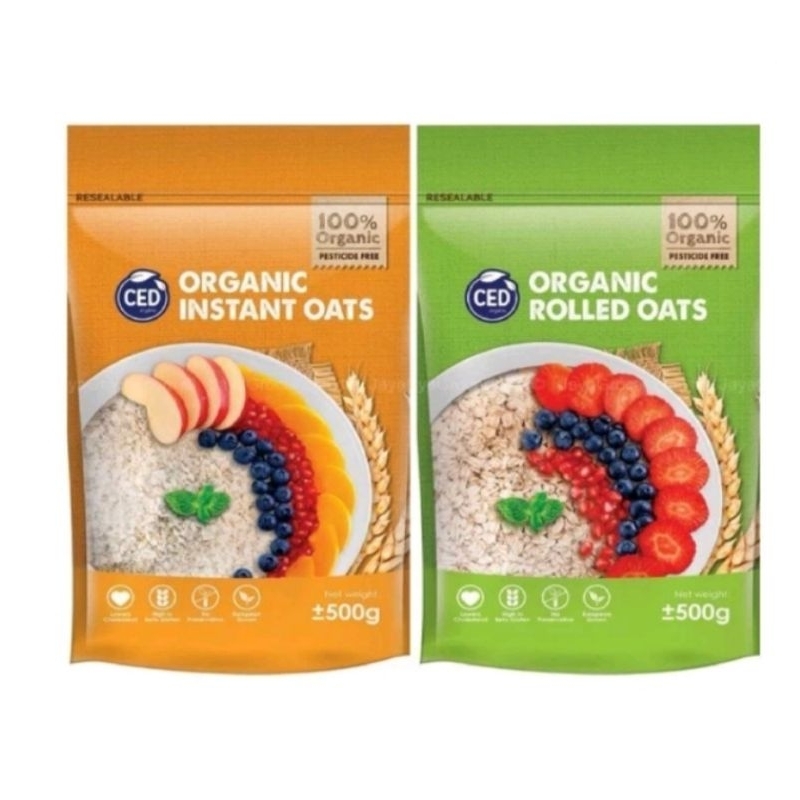 CED 100 Organic Rolled Oats 450g Instant Oats 450g Halal