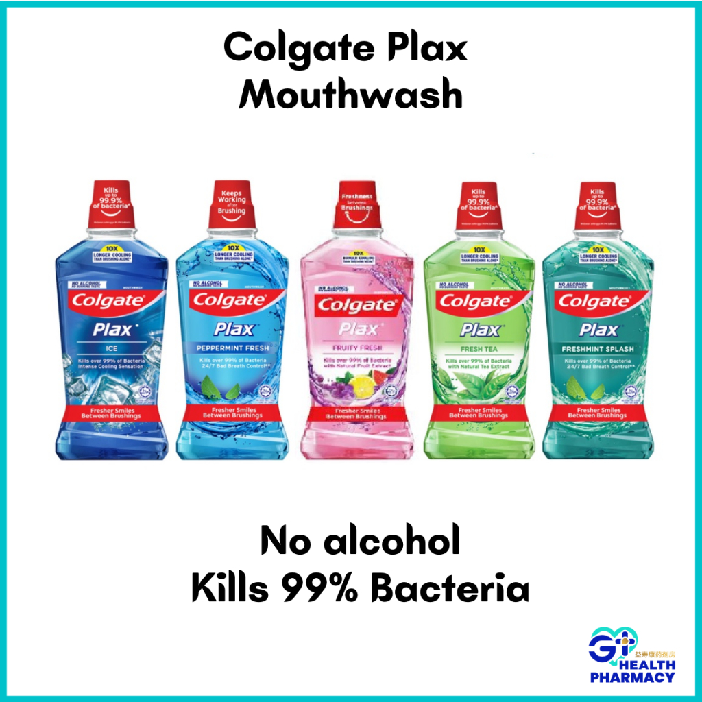 Colgate Plax Mouthwash Ice Peppermint Fresh Freshmint Splash Fresh Tea