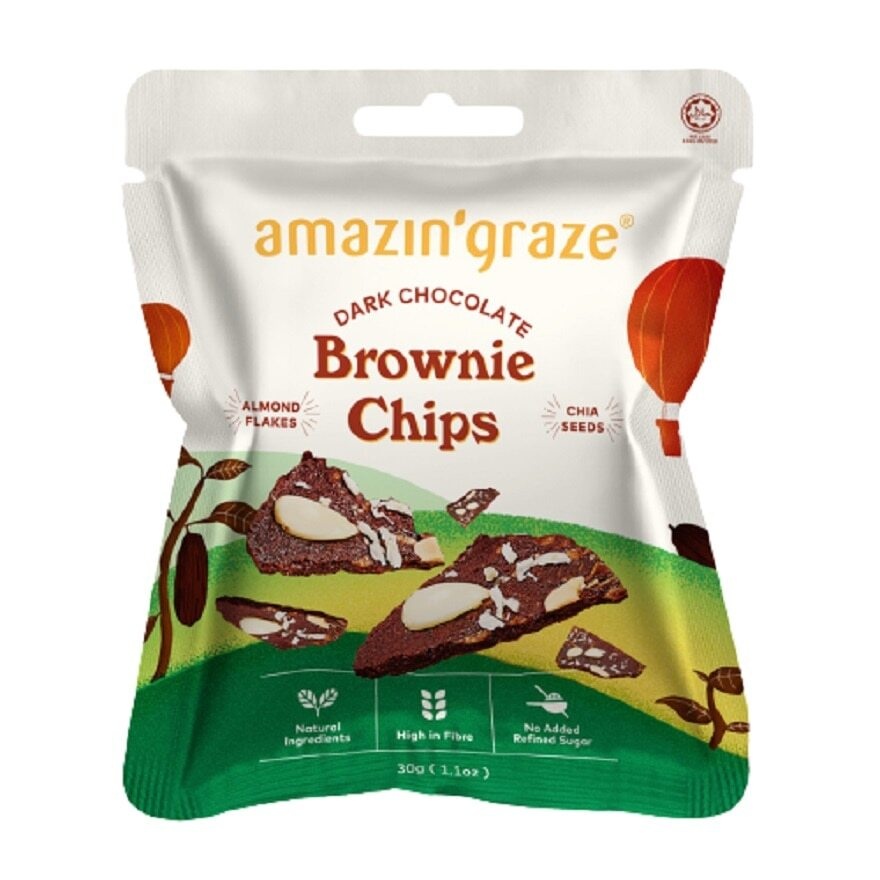 Amazin Graze Brownie Chips Mini G Dark Chocolate Shopee Singapore