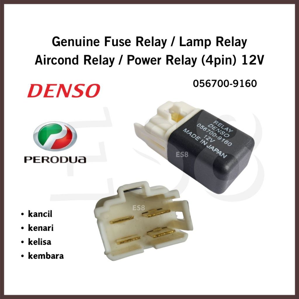 Perodua Denso Lamp Aircond Fuel Pump Fuse Power Relay