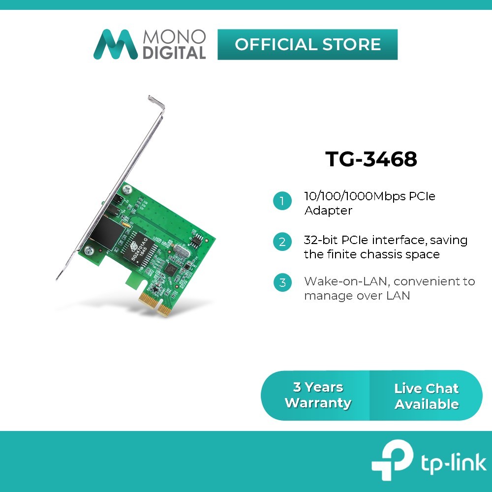 Tp Link Tg Gigabit Pci Express Network Adapter Shopee Singapore