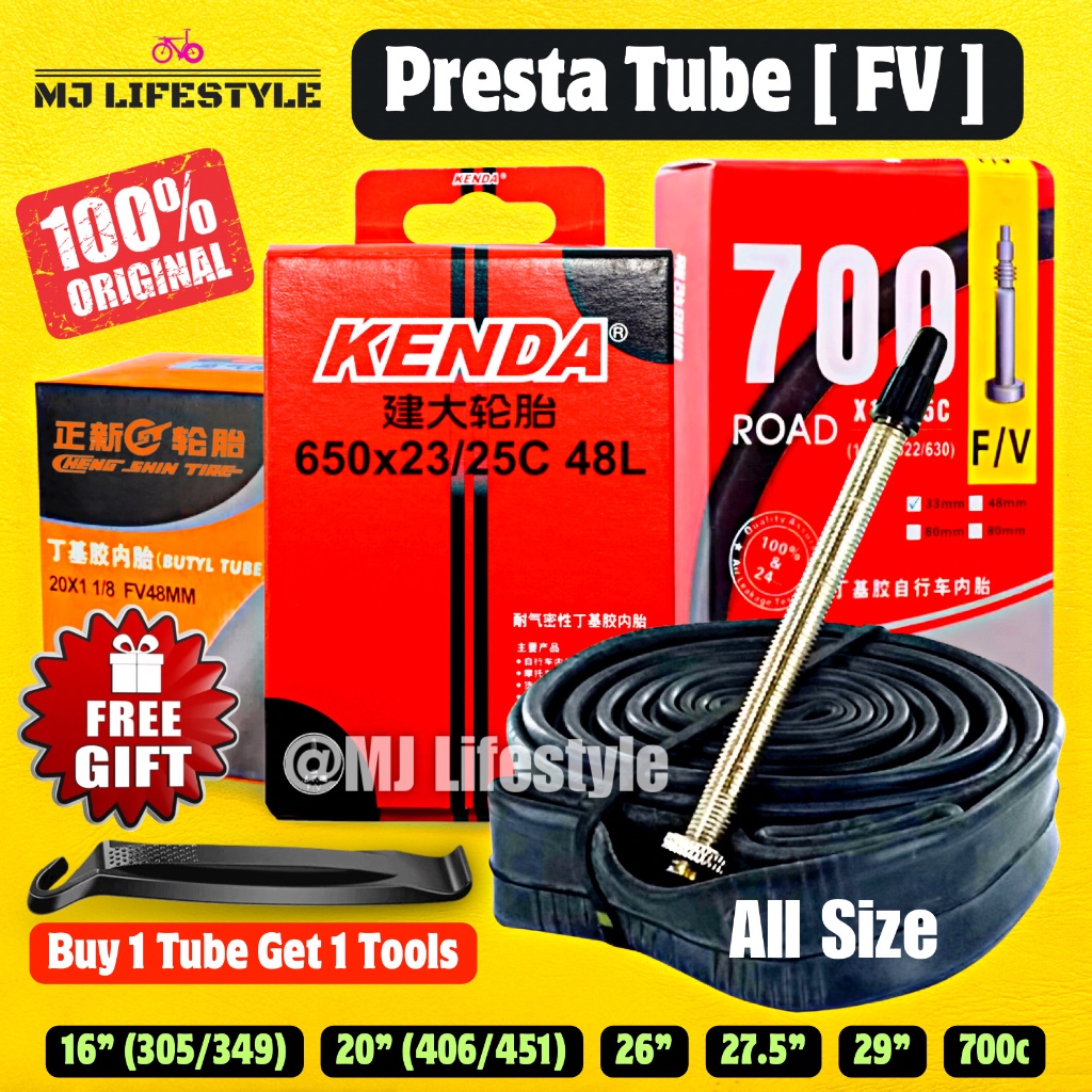 CST Kenda Chaoyang Bicycle Inner Presta Tube FV 16 20 26 27 5 29