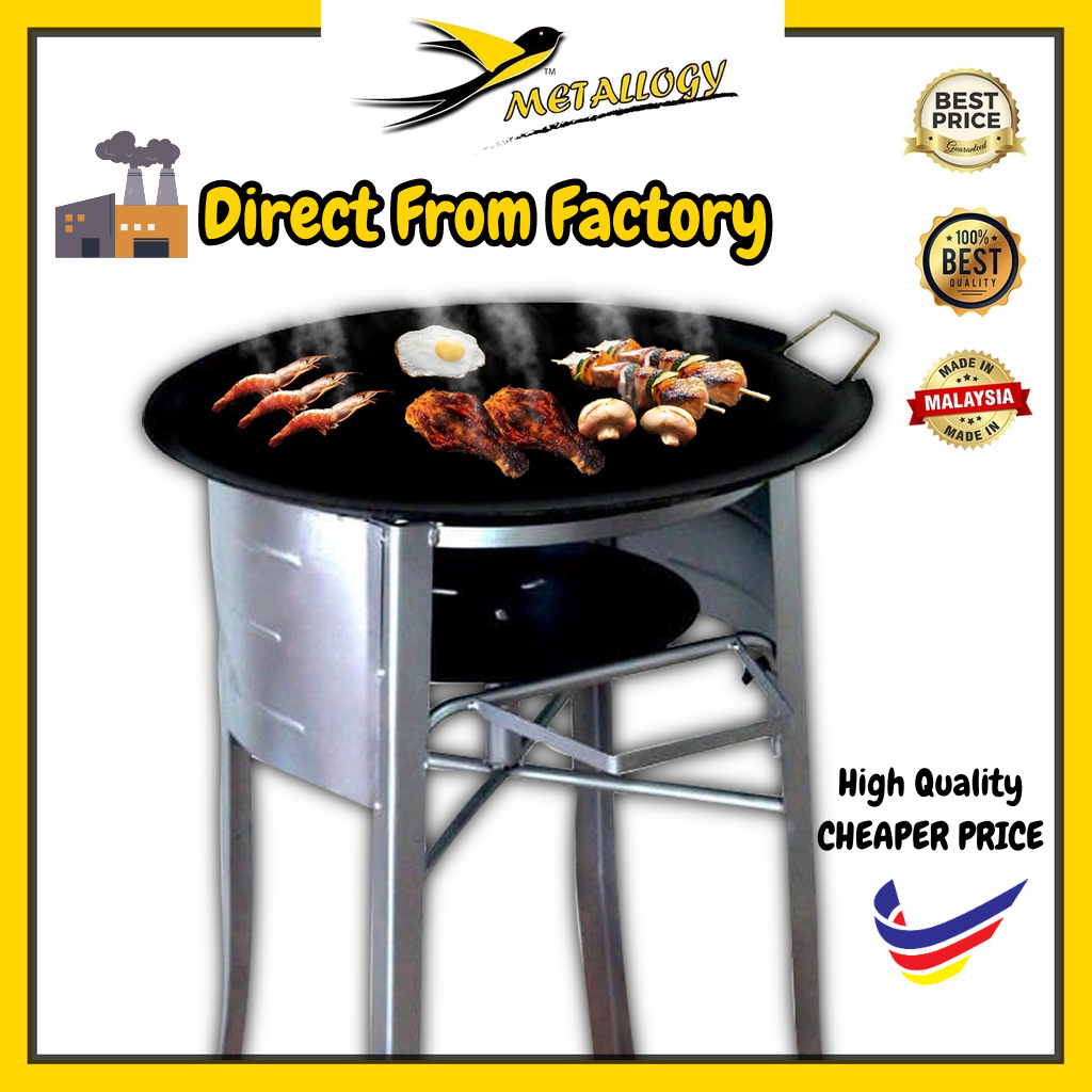 Metallogy Roti Canai Hot Plate Stand With Wok One Set Kitchen Stand
