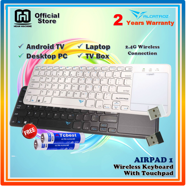 ALCATROZ AirPad 1 Wireless Keyboard Touchpad For Smart TV Computer