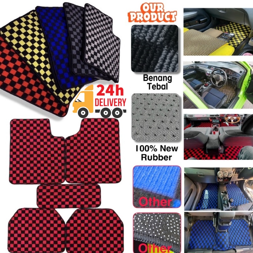 Pcs Dice Car Mat Carpet Dadu Karpet Kereta Universal Chess Checkmate