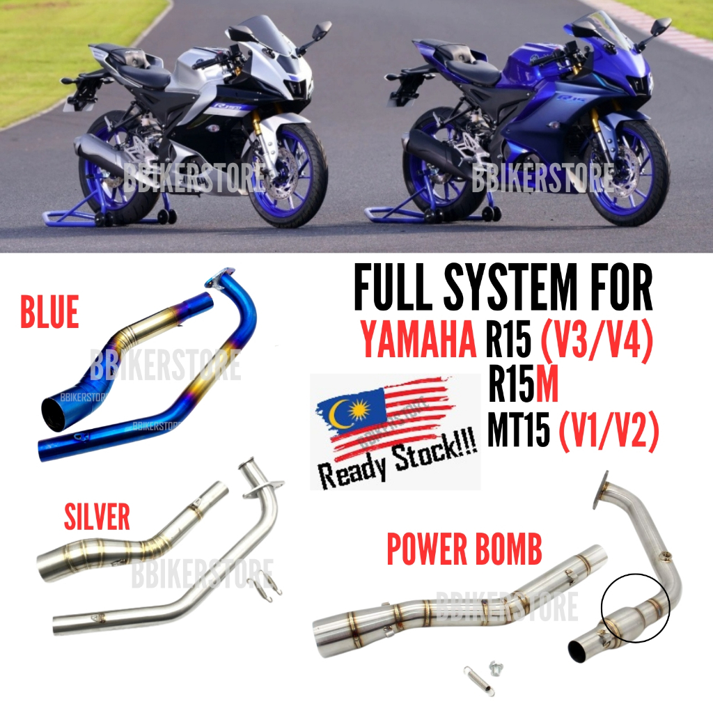 YAMAHA R15 V3 V4 R15M MT15 V1 V2 FULL SYSTEM Motorcycle Exhaust Muffler