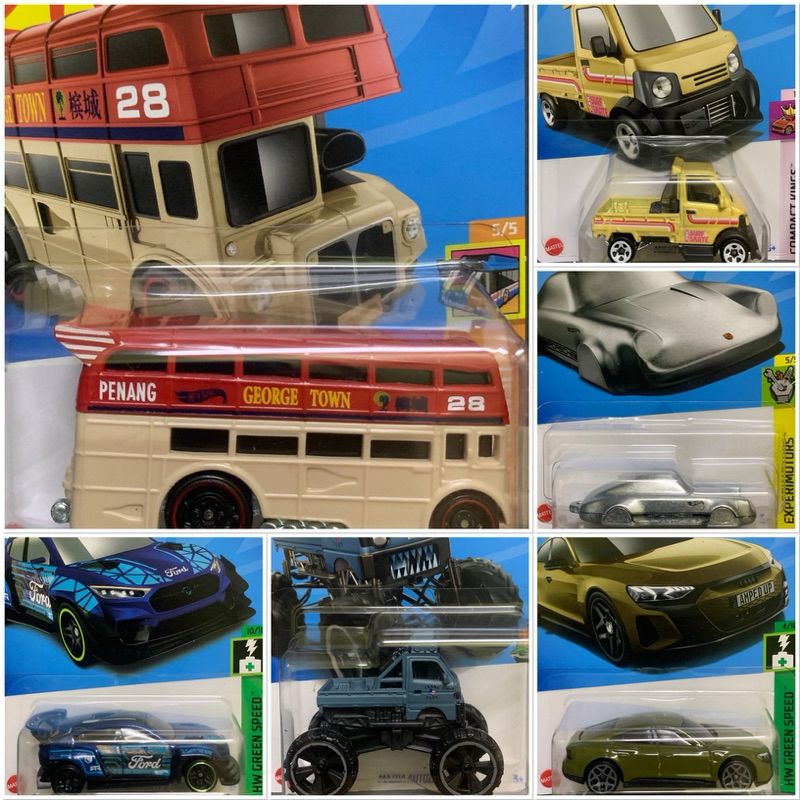 HOT WHEELS CASE F 2024 PENANG TROUBLE DECKER MIGHTY K PORCHE 911