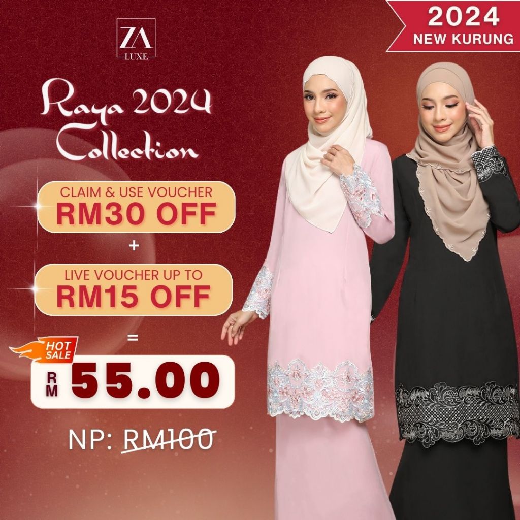 Zoe Arissa Baju Raya Viral Saharah Kurung Klasik Moden Baju Kurung