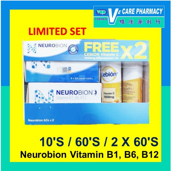 Neurobion Vitamin B1 B6 B12 10 S 60 S 2X60 S Exp 09 2025 Shopee