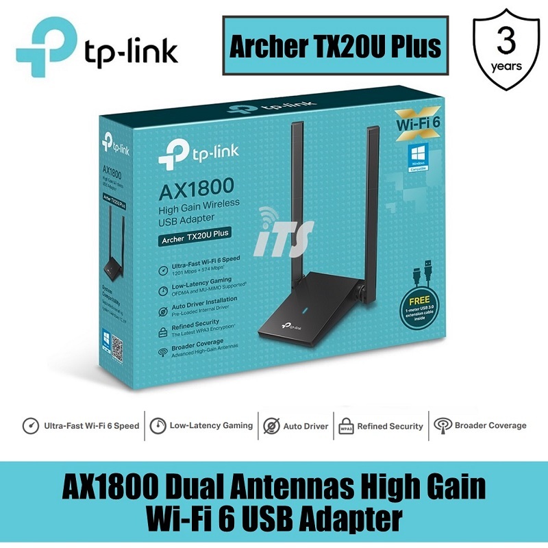 Tp Link Ax Dual Antenna High Gain Wi Fi Usb Adapter Archer Tx U