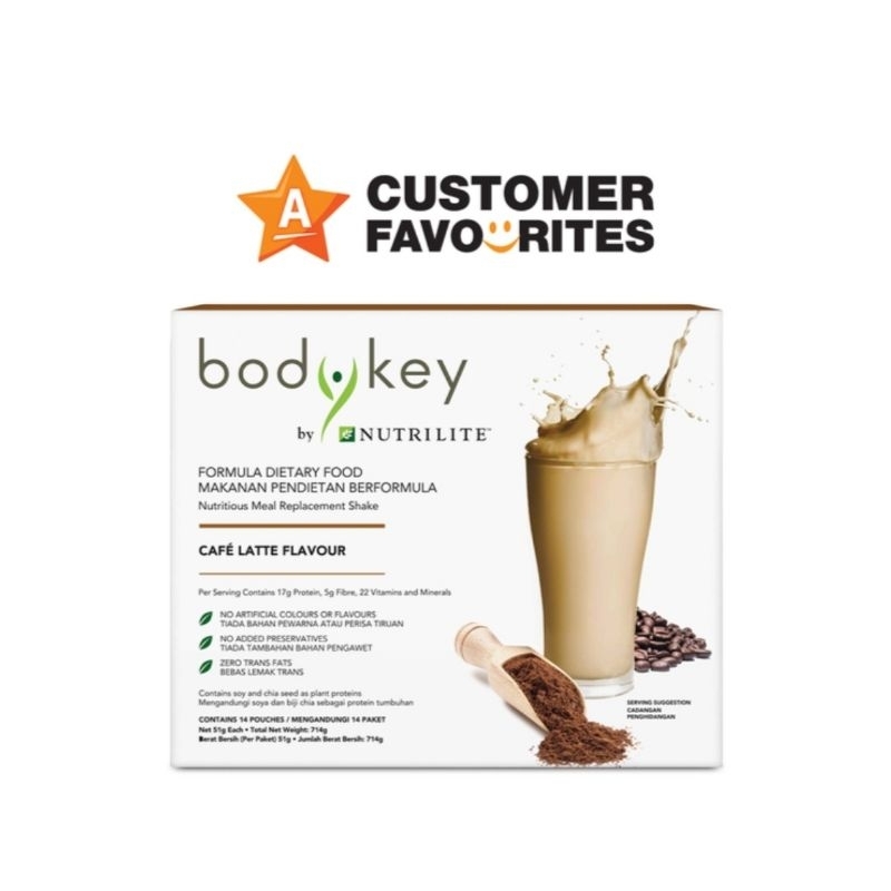 Bodykey By Nutrilite Meal Replacement Shake Caf Latte Shopee Singapore