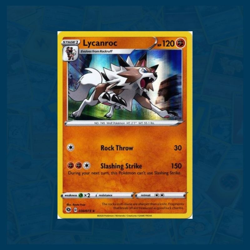 Lycanroc Holo Champion S Path Pokemon Tcg Card Shopee