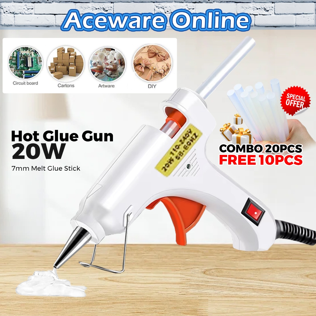 20w DIY Hot Glue Gun Electric Hot Melt Glue Gun Hot Glue Stick Pistol