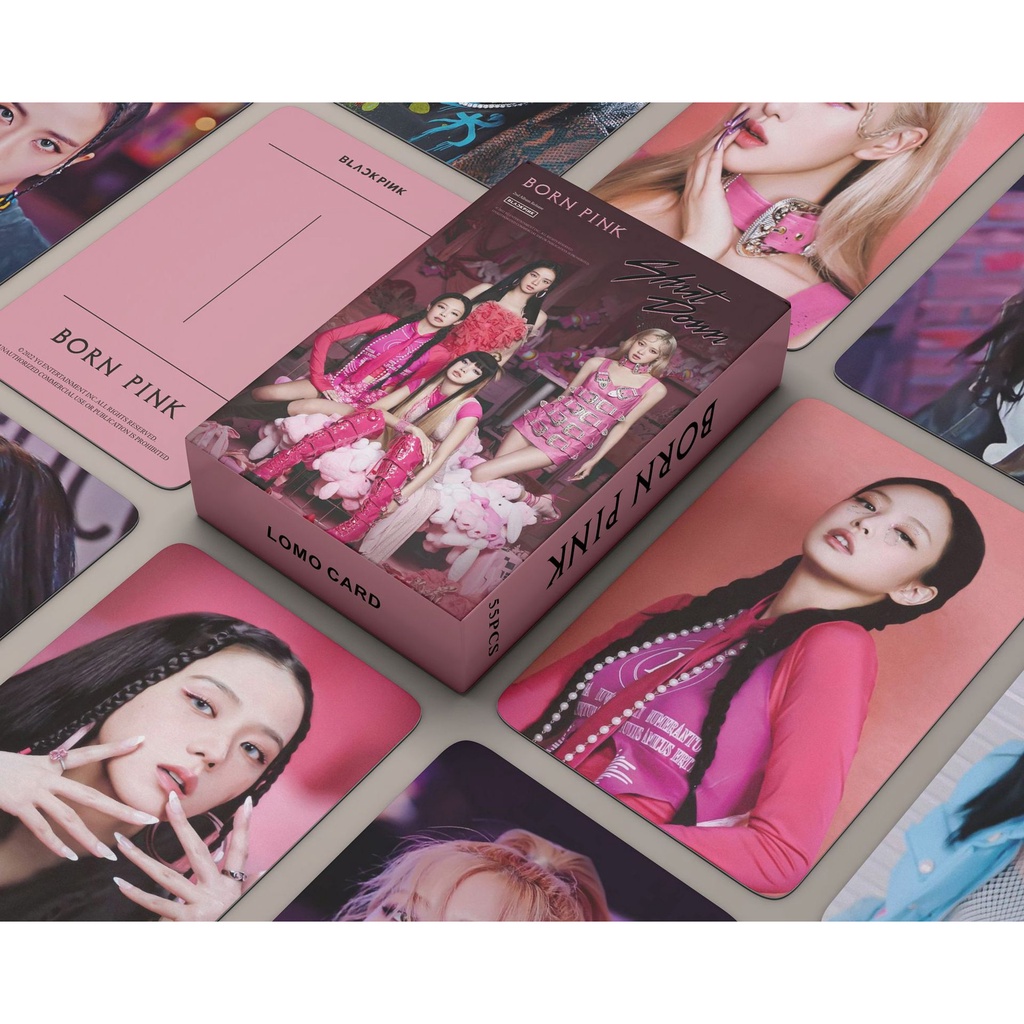 Pcs Box Kpop Blackpink Born Pink Photocards Pink Venom Lomo Cards