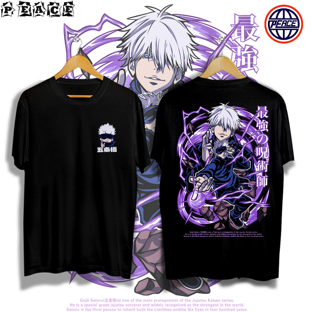 PEACE Anime Shirt Unisex Gojo Satoru The Strongest Sorcerer Six Eyes