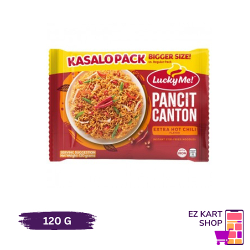 EZ KART KASALO LUCKY ME INSTANT PANCIT CANTON EXTRA HOT CHILI 120G