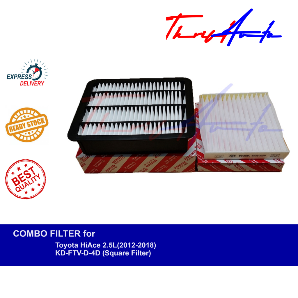 COMBO Filters Aircon Air For Toyota Hiace 2 5L 2012 2018 2KD FTV