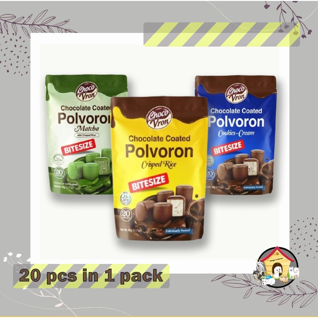 Chocovron Bite Size Coated Polvoron Pcs In Pack G Shopee