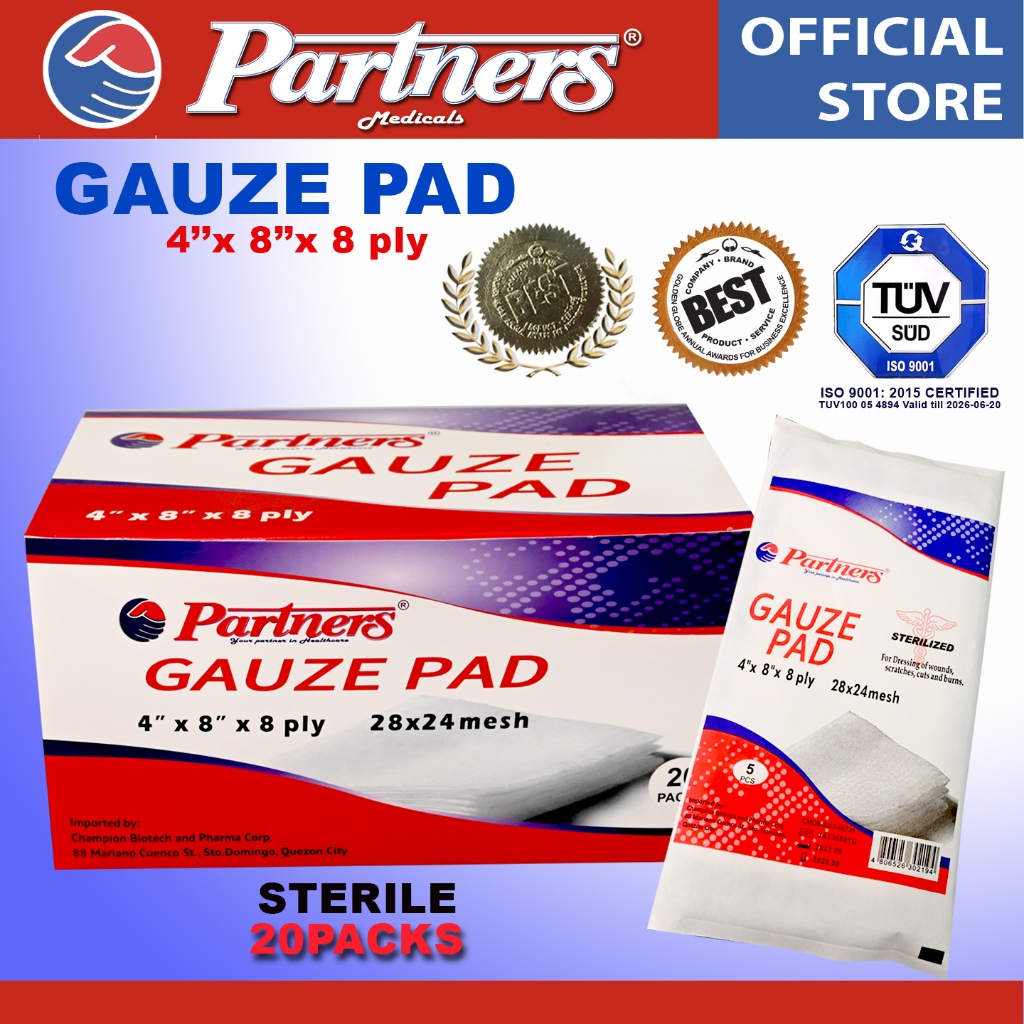 Partners Gauze Pad X X Ply X Mesh Sterile Box Shopee