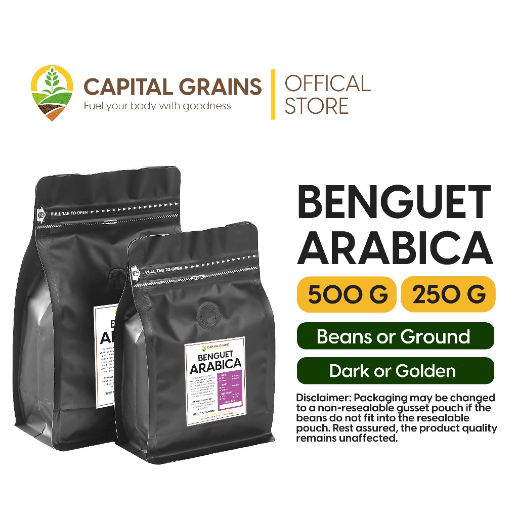 CG Benguet Arabica Coffee In Resealable Pouch Beans Or Ground Fresh