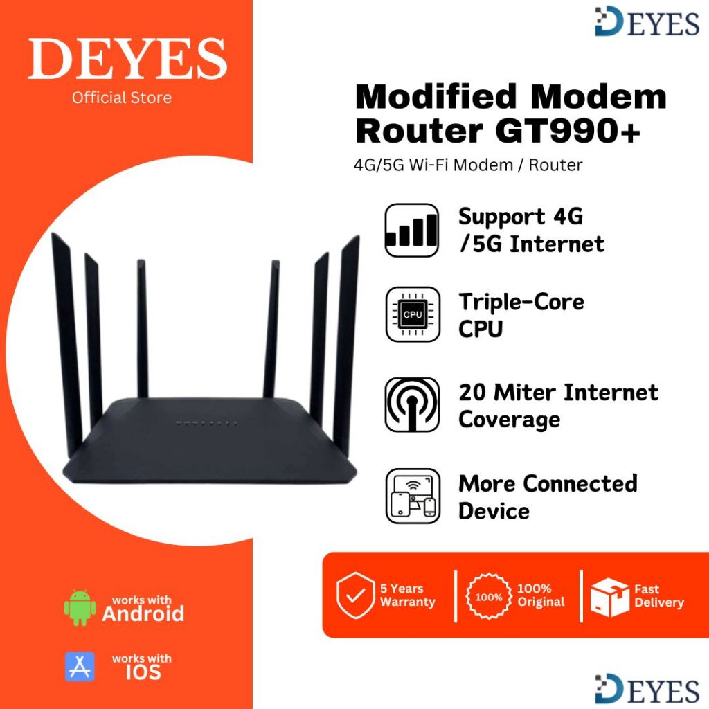 Modified WIFI Modem Turbo Router GT990 Router Modified Unlimited