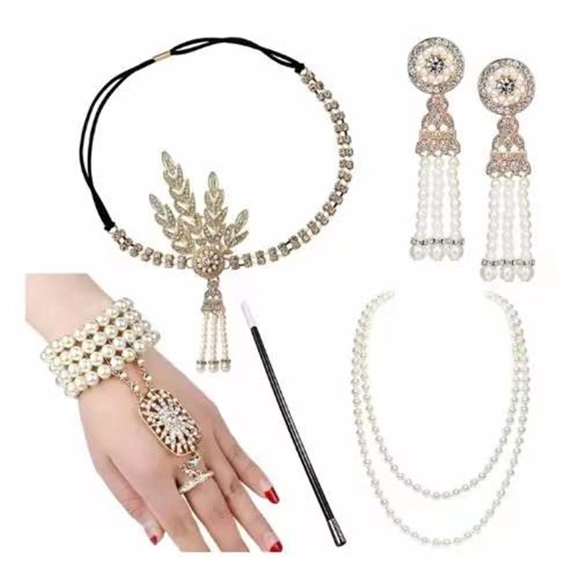 1920s Great Gatsby Accessories Set For Women 20s Costume Flapper